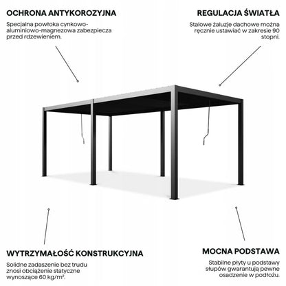 Pergola 3x5,8 m Antracit