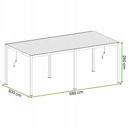 Pergola 3x5,8 m Antracit