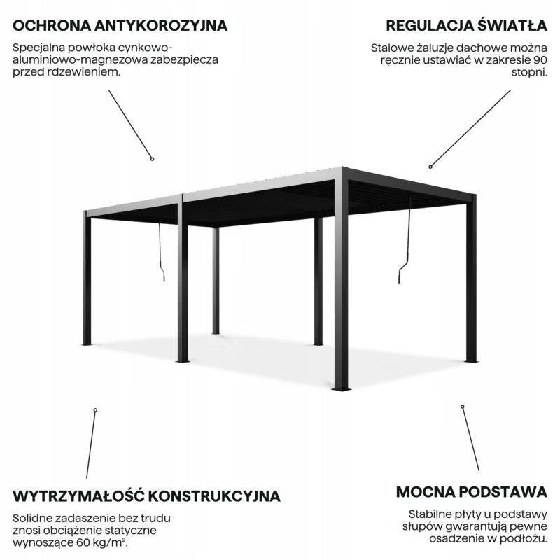 Pergola 3x5,8 m Antracit