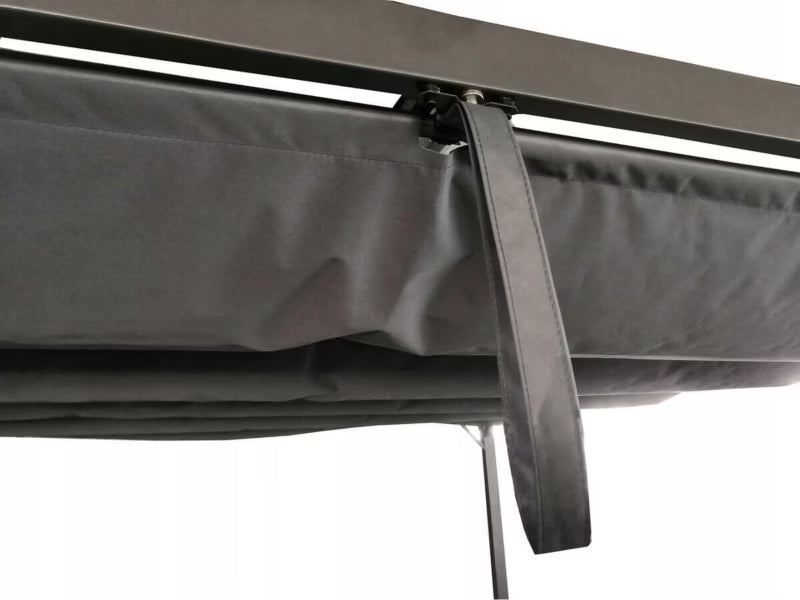 Pergola 3x6 m Stål Antracitgrå