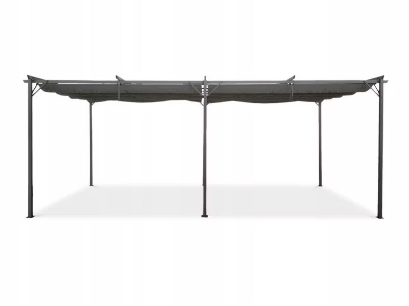 Pergola 3x6 m Stål Antracitgrå