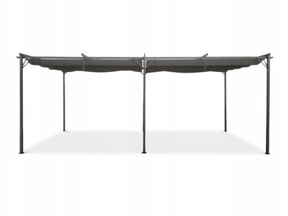 Pergola 3x6 m Stål Antracitgrå