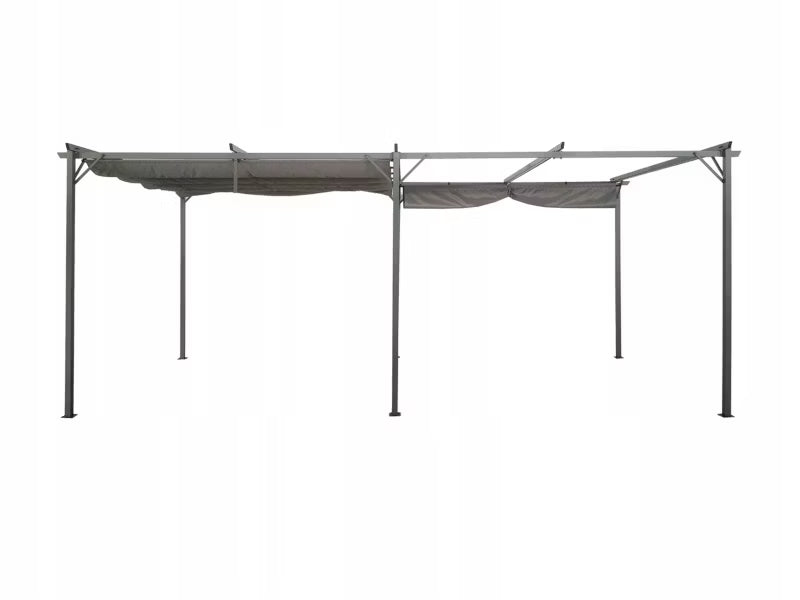 Pergola 3x6 m Stål Antracitgrå