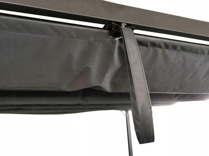 Pergola 3x6 m Stål Antracitgrå