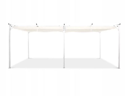 Pergola 3x6m Hvid Stål