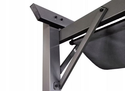 Pergola 3x6m Hvid Stål