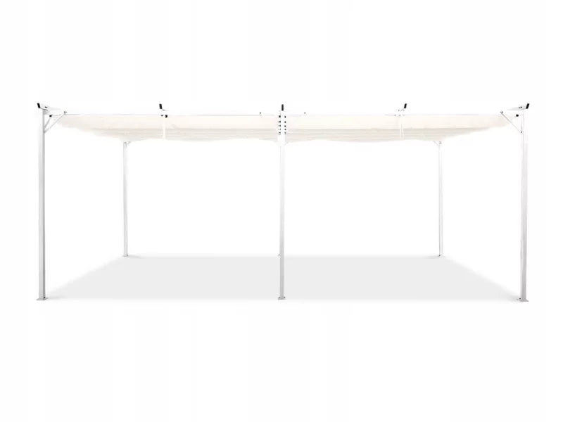 Pergola 3x6m Hvid Stål