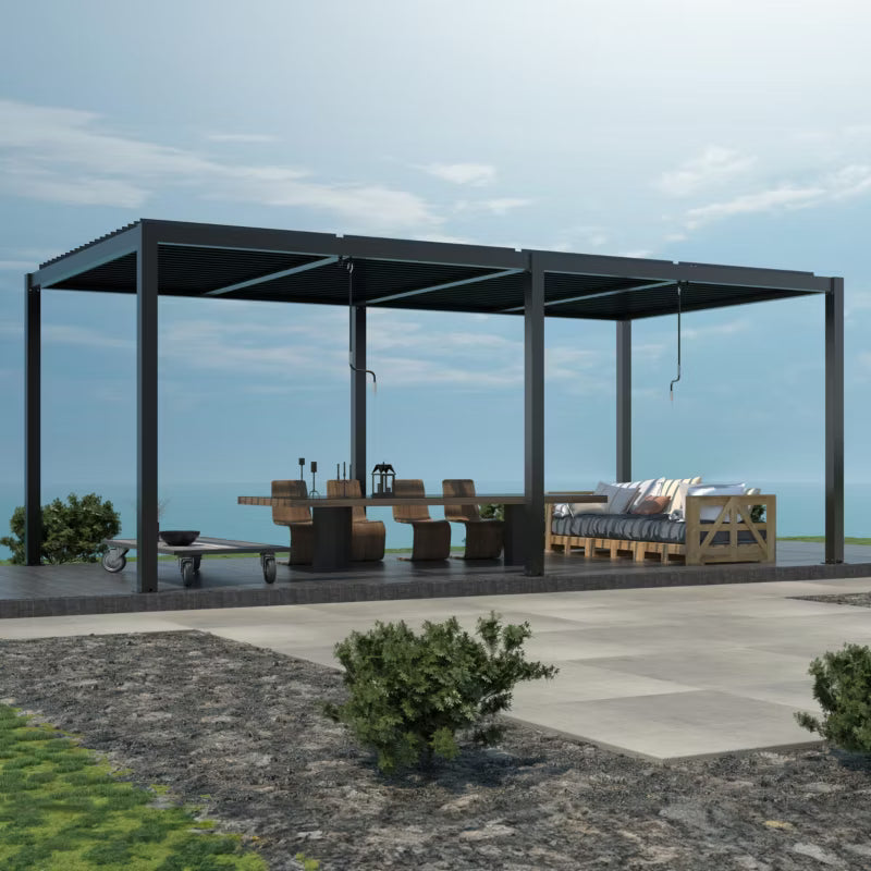 Pergola 5,8x4 m Aluminium LED Antracit