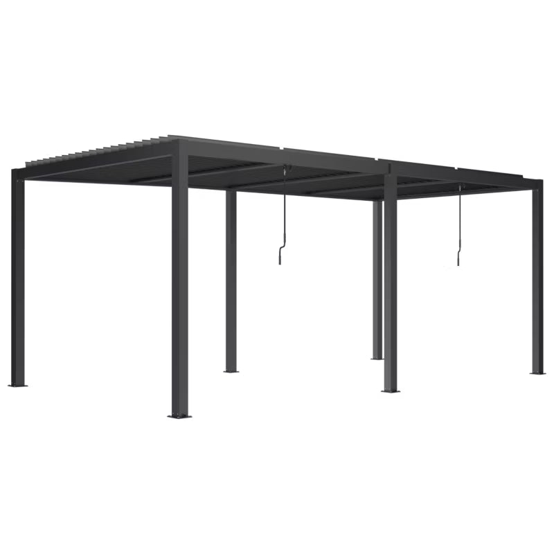 Pergola 5,8x4 m Aluminium LED Antracit