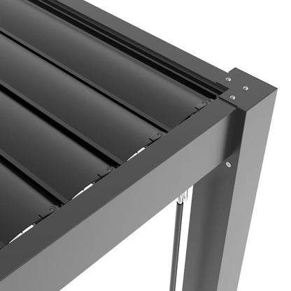 Pergola 7,8x3 m LED Antracit Aluminium