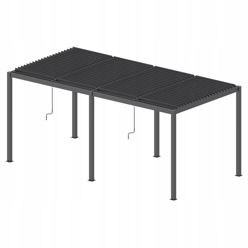 Pergola 7,8x3 m LED Antracit Aluminium