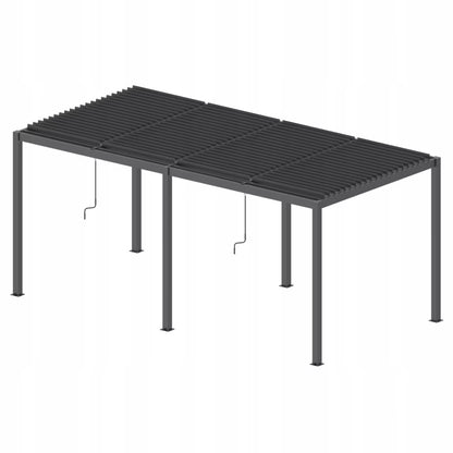 Pergola 7,8x3 m LED Antracit Aluminium