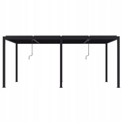 Pergola 7,8x3 m LED Antracit Aluminium