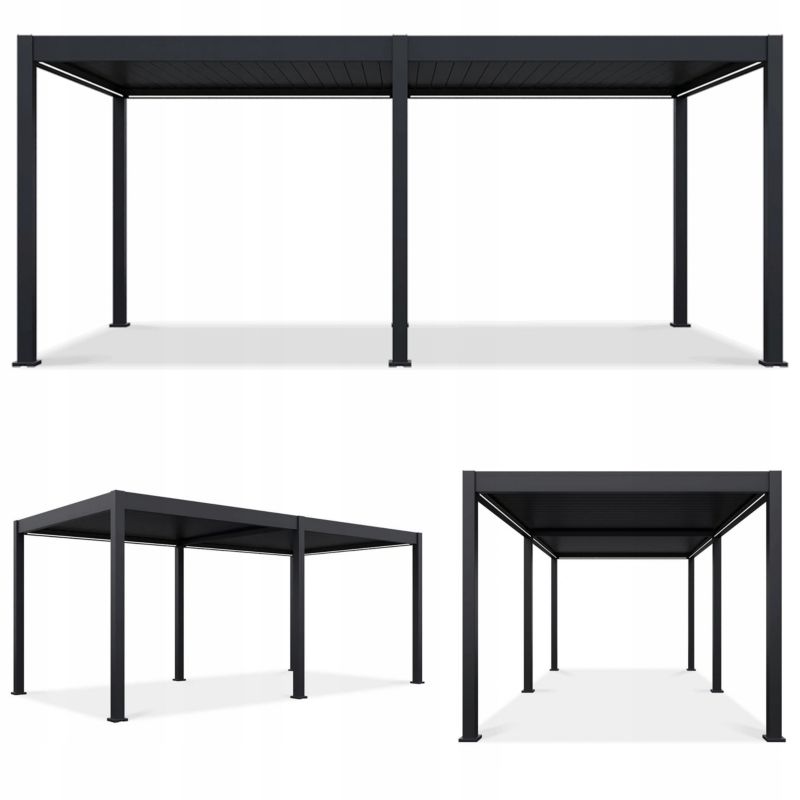 Aluminiumspær Elegance 3x6 m Automatisk LED