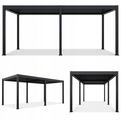 Aluminiumspær Elegance 3x6 m Automatisk LED