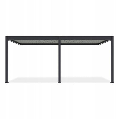 Aluminiumspær Elegance Wall 3x6 m med LED-belysning Antracit