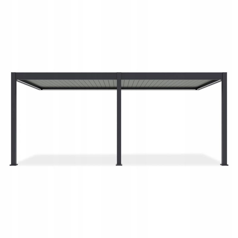 Aluminiumspær Elegance Wall 3x6 m med LED-belysning Antracit