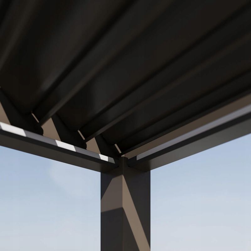 Aluminiumspær Elegance Wall 3x6 m med LED-belysning Antracit
