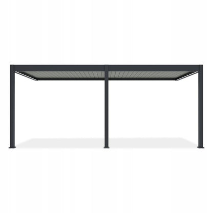 Aluminiumspær Elegance Wall 3x6 m med LED-belysning Antracit