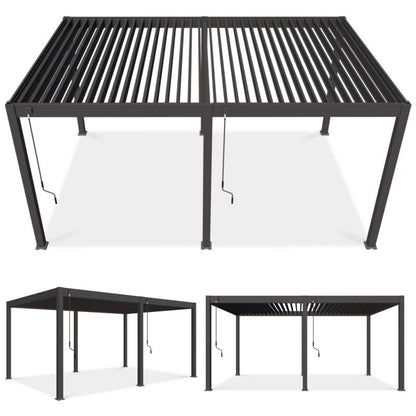 Aluminiumpergola Deluxe 360x530 cm Antracit 5905529996542