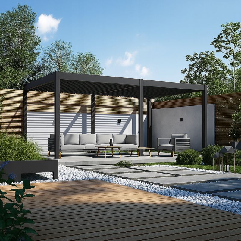 Aluminiumpergola Deluxe 360x530 cm Antracit 5905529996542