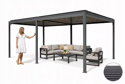 Pergola Borneo 3x6 m Antracit Aluminium