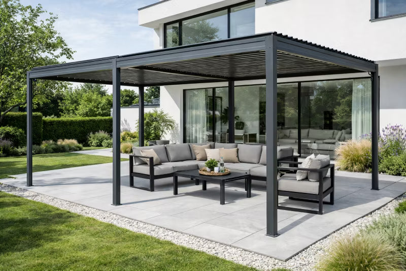 Pergola Borneo 3x6 m Antracit Aluminium