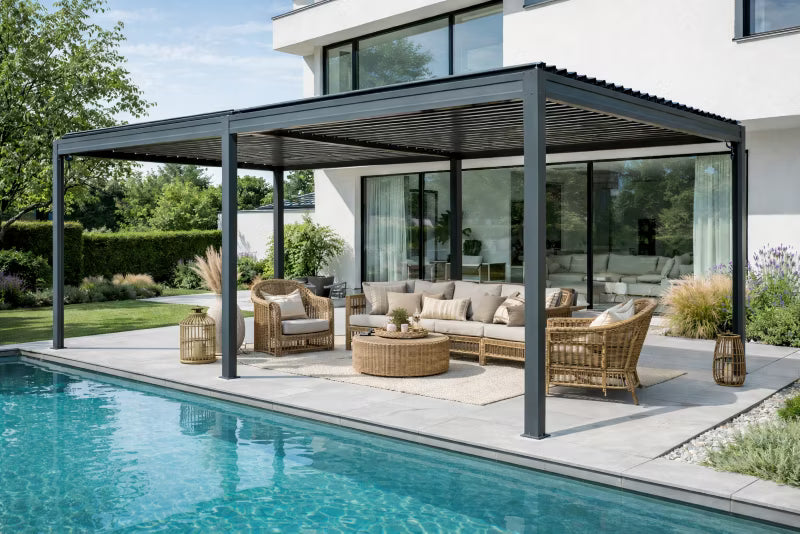 Pergola Borneo 3x6 m Antracit Aluminium
