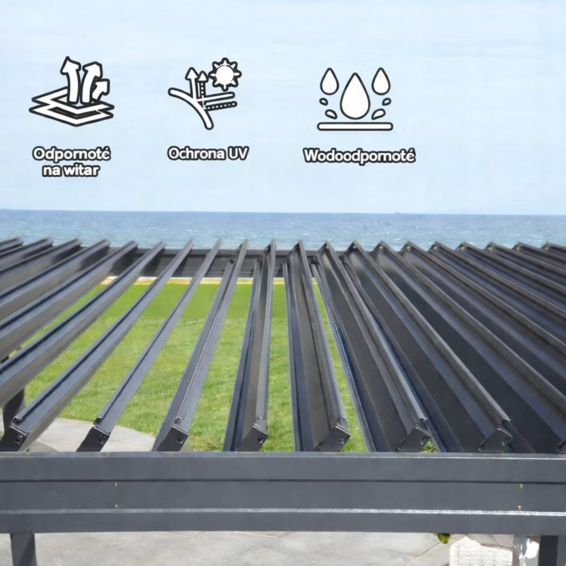 Pergola Borneo 3x6 m Antracit Aluminium
