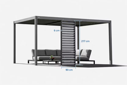 Pergola Borneo 3x6 m Antracit Aluminium