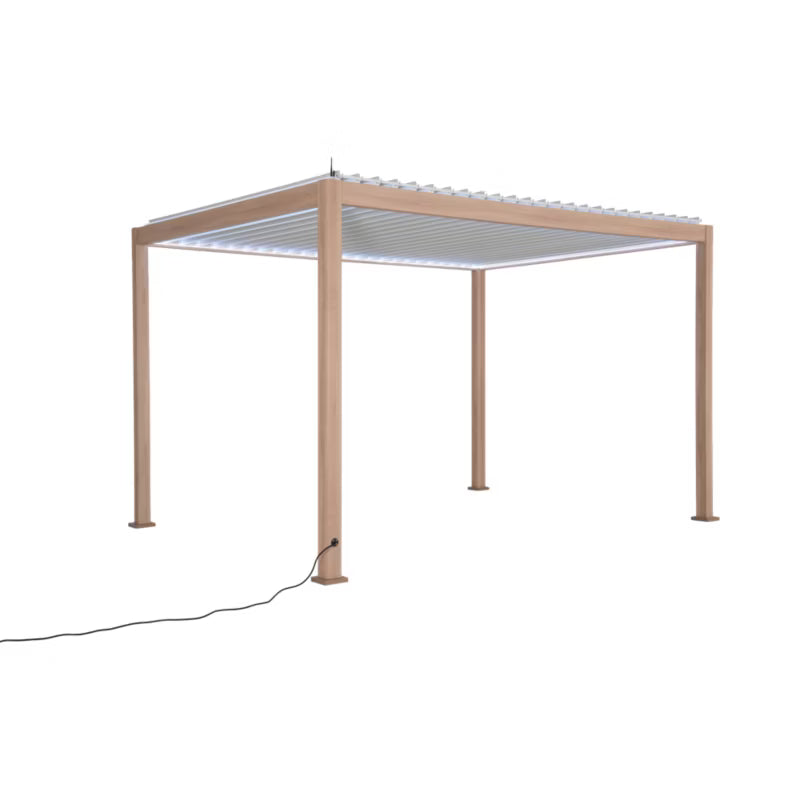 Pergola Breva 3x4 m med LED Træeffekt