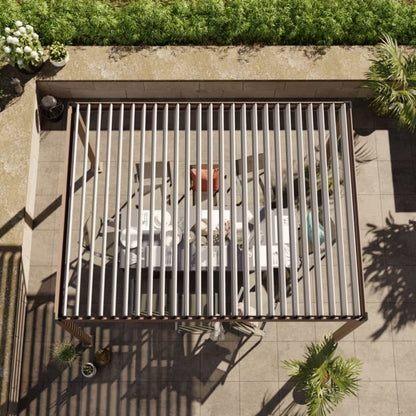 Pergola Breva 3x4 m med LED Træeffekt