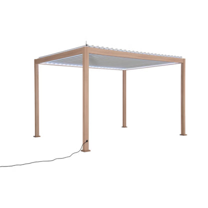 Pergola Breva 3x4 m med LED Træeffekt