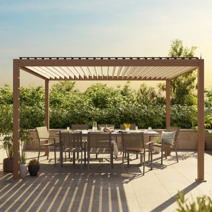 Pergola Breva 3x4 m med LED Træeffekt