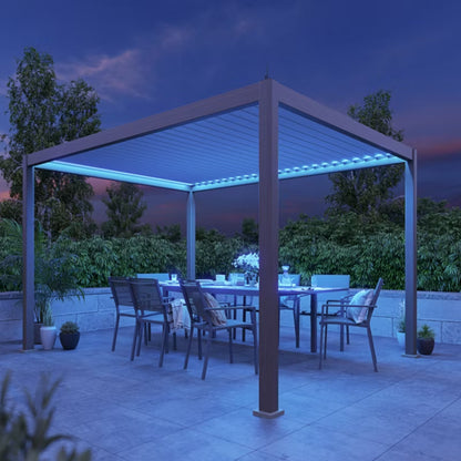 Pergola Breva 3x4 m med LED Træeffekt