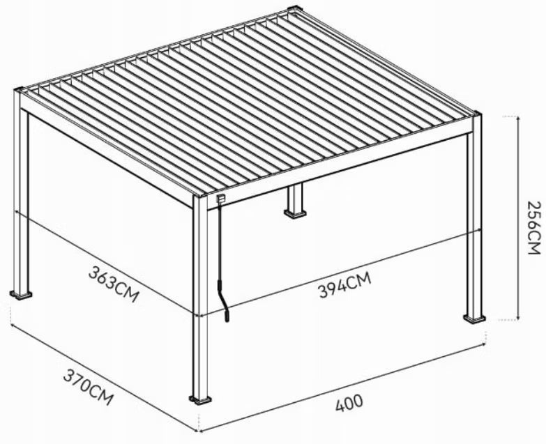 Pergola Deluxe 3,6x4 m Antracit