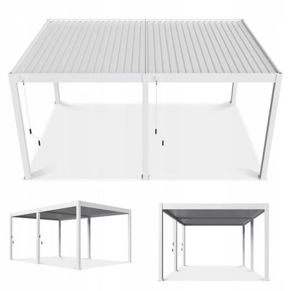 Pergola DELUXE 3,6x5,3 m Hvid Aluminium