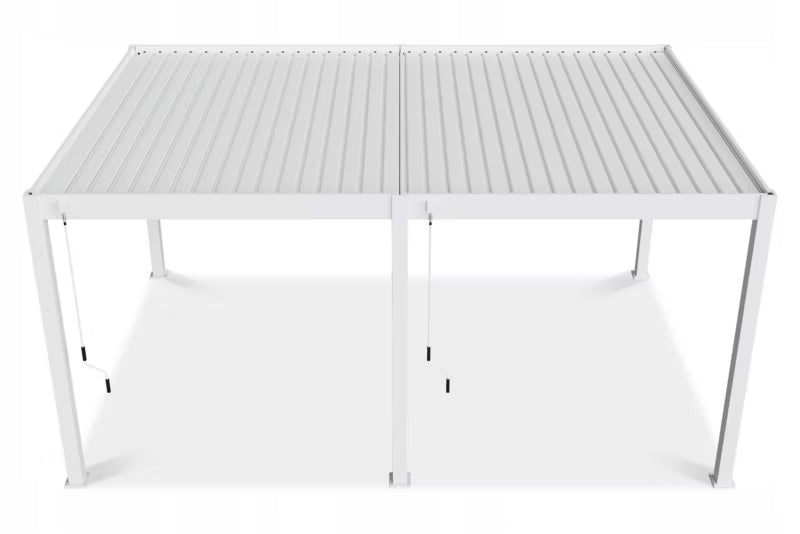 Pergola DELUXE 3,6x5,3 m Hvid Aluminium