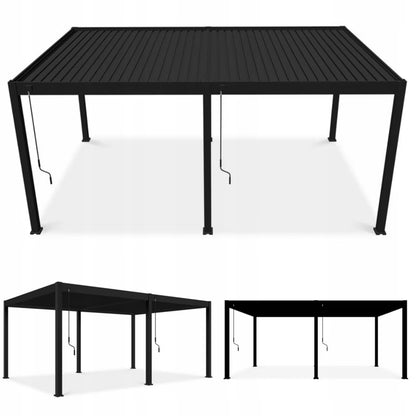 Pergola Deluxe 3,6x6 m Antracit Aluminium