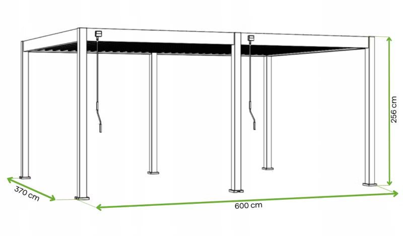 Pergola Deluxe 3,6x6 m Antracit Aluminium