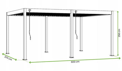 Pergola Deluxe 3,6x6 m Antracit Aluminium