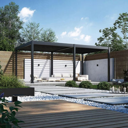 Pergola Deluxe 3,6x6 m Antracit Aluminium