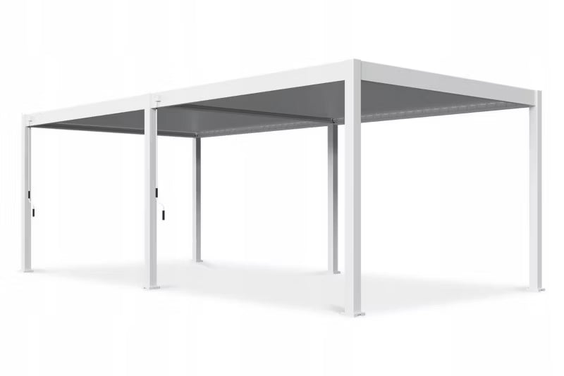 Pergola DELUXE 3,6x7,2 m Hvid Aluminium