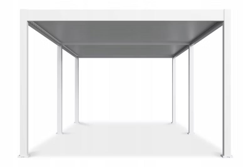 Pergola DELUXE 3,6x7,2 m Hvid Aluminium