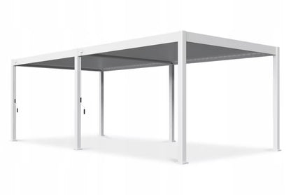 Pergola DELUXE 3,6x7,2 m Hvid Aluminium