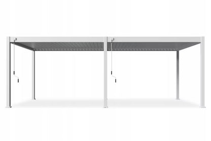 Pergola DELUXE 3,6x7,2 m Hvid Aluminium