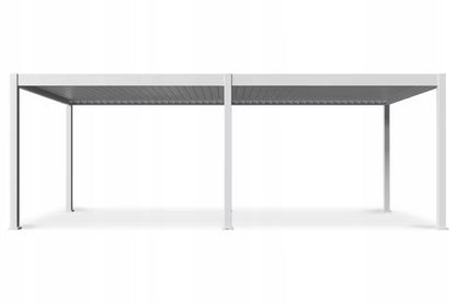 Pergola DELUXE Automatic 3,6x7,2 m Hvid med LED