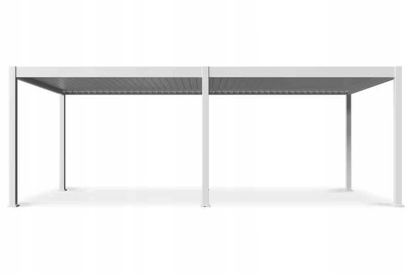 Pergola DELUXE Automatic 3,6x7,2 m Hvid med LED
