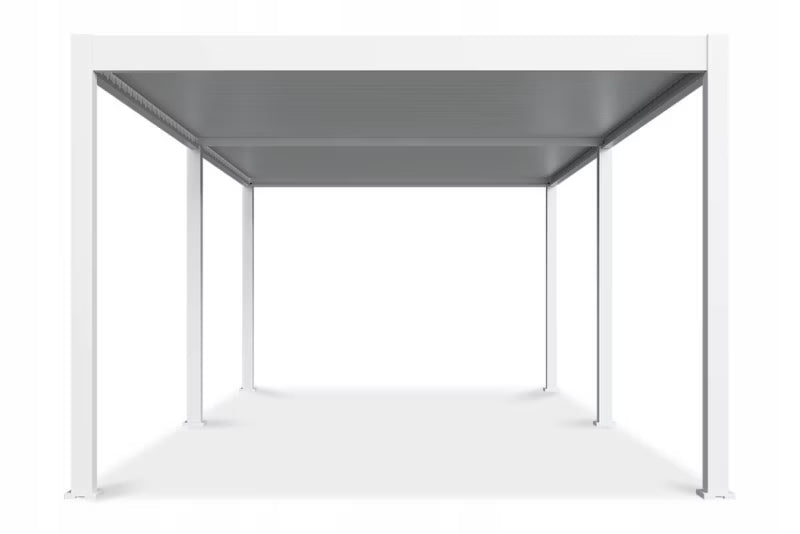Pergola DELUXE Automatic 3,6x7,2 m Hvid med LED