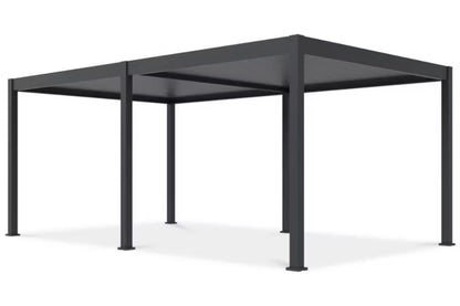 Pergola Deluxe Automatisk LED 3,6x6 m Antracit Aluminium